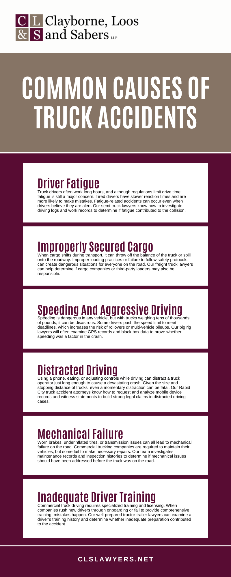 truck accident lawyer Rapid City, SD Infographic