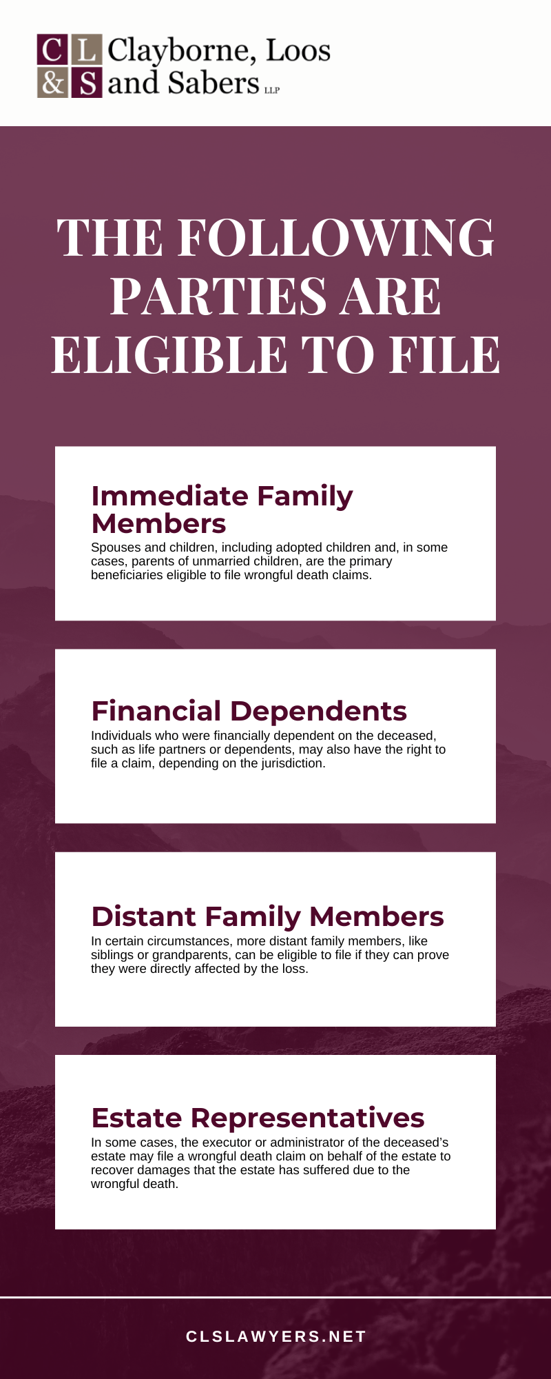 The following parties are eligible to file infographic