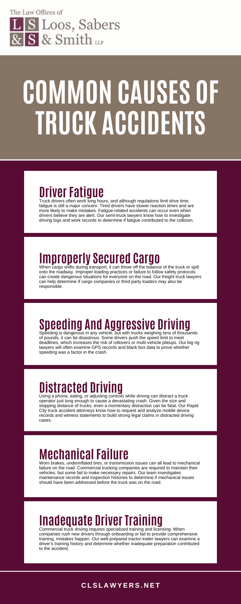 Common Causes Of Truck Accidents - infographic
