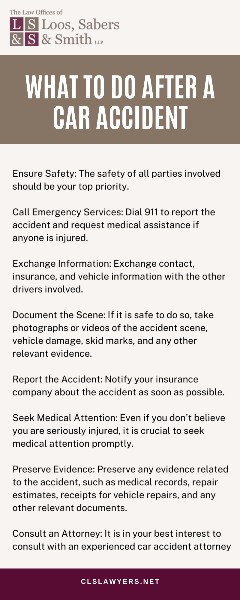 What To Do After a Car Accident - infographic